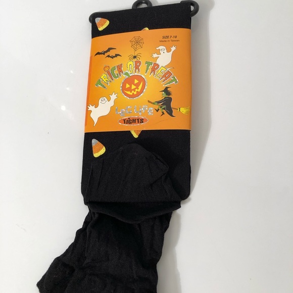 Halloween Black Candy Corn Tights - Picture 2 of 5